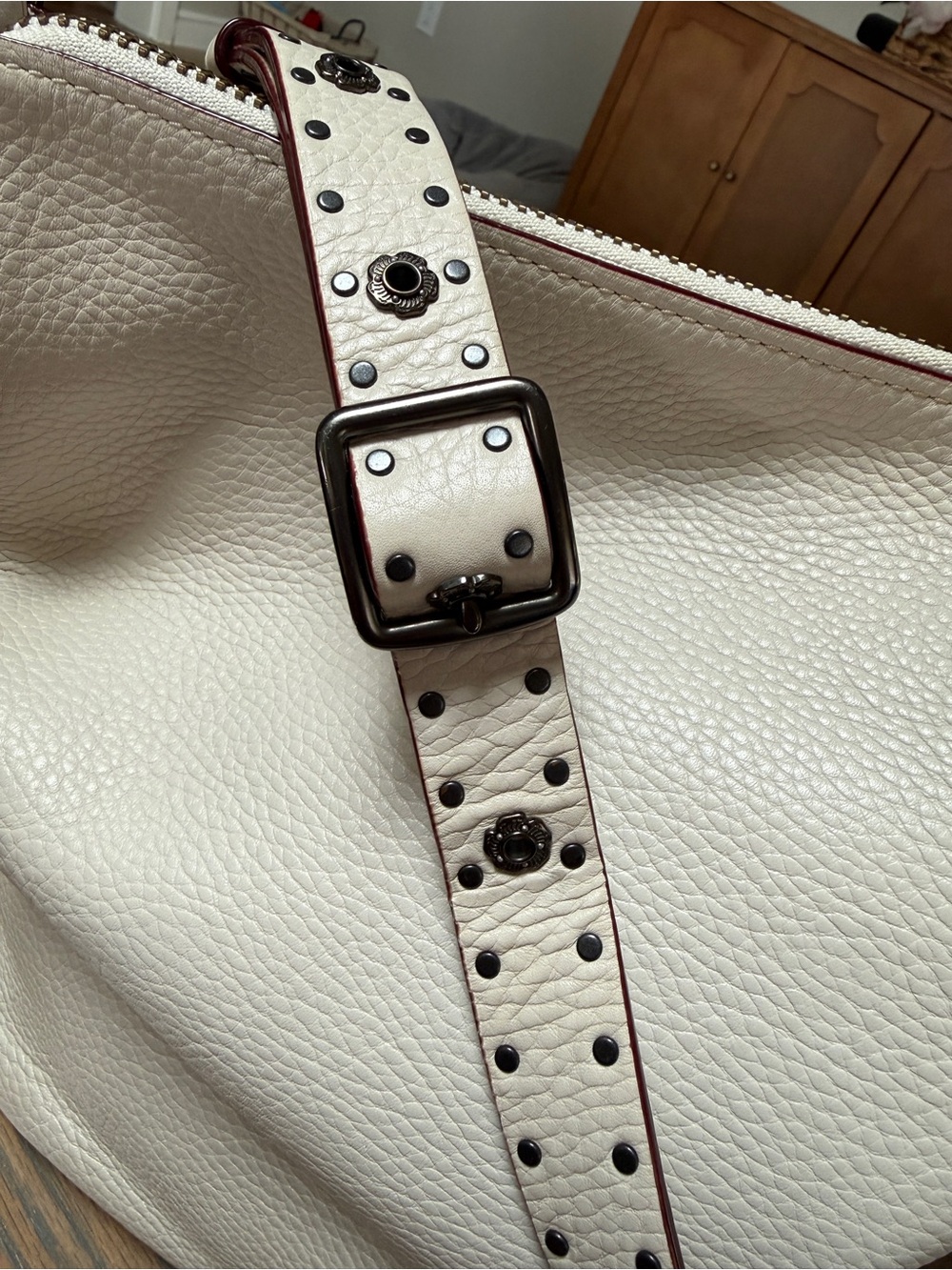 Coach Duffle Bag with Tea Rose and Rivets - Picture 3 of 13